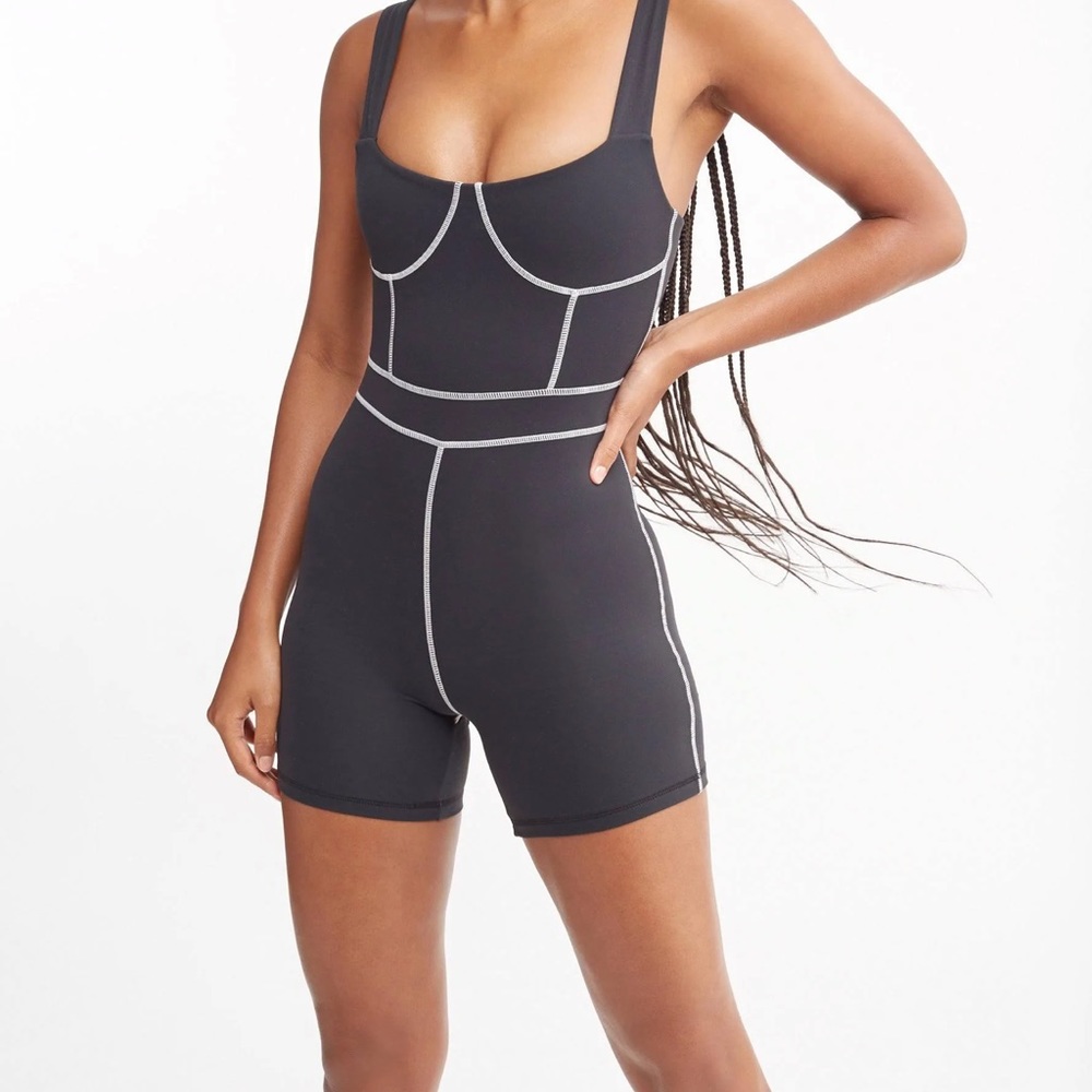 WeWoreWhat Corset Piped Bodysuit